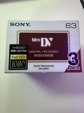 Sony 3 Pack Mini DV Digital HD Video Cassette 1080 Video DVM63