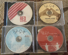4 Taylor Swift CD Lot : World Tour Live - Red -Deluxe Tested VG Loose Fearless
