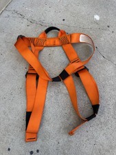 Fusion Tactical Orange Adult Adjustable Climbing Harness w/ Leg Loops DOM:2016