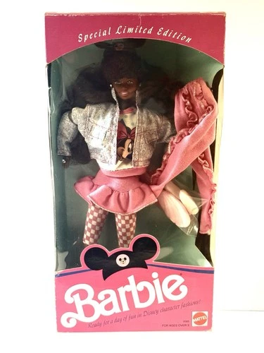 NIB Barbie AFRICAN AMERICAN DISNEY character PINK MINNIE 9385 Special Limited Ed