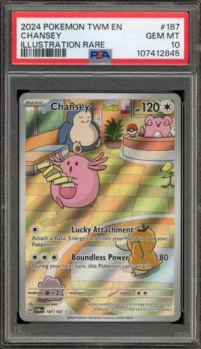 Pokemon Chansey Twilight Masquerade Illustration Rare #187 PSA 10 Gem Mint
