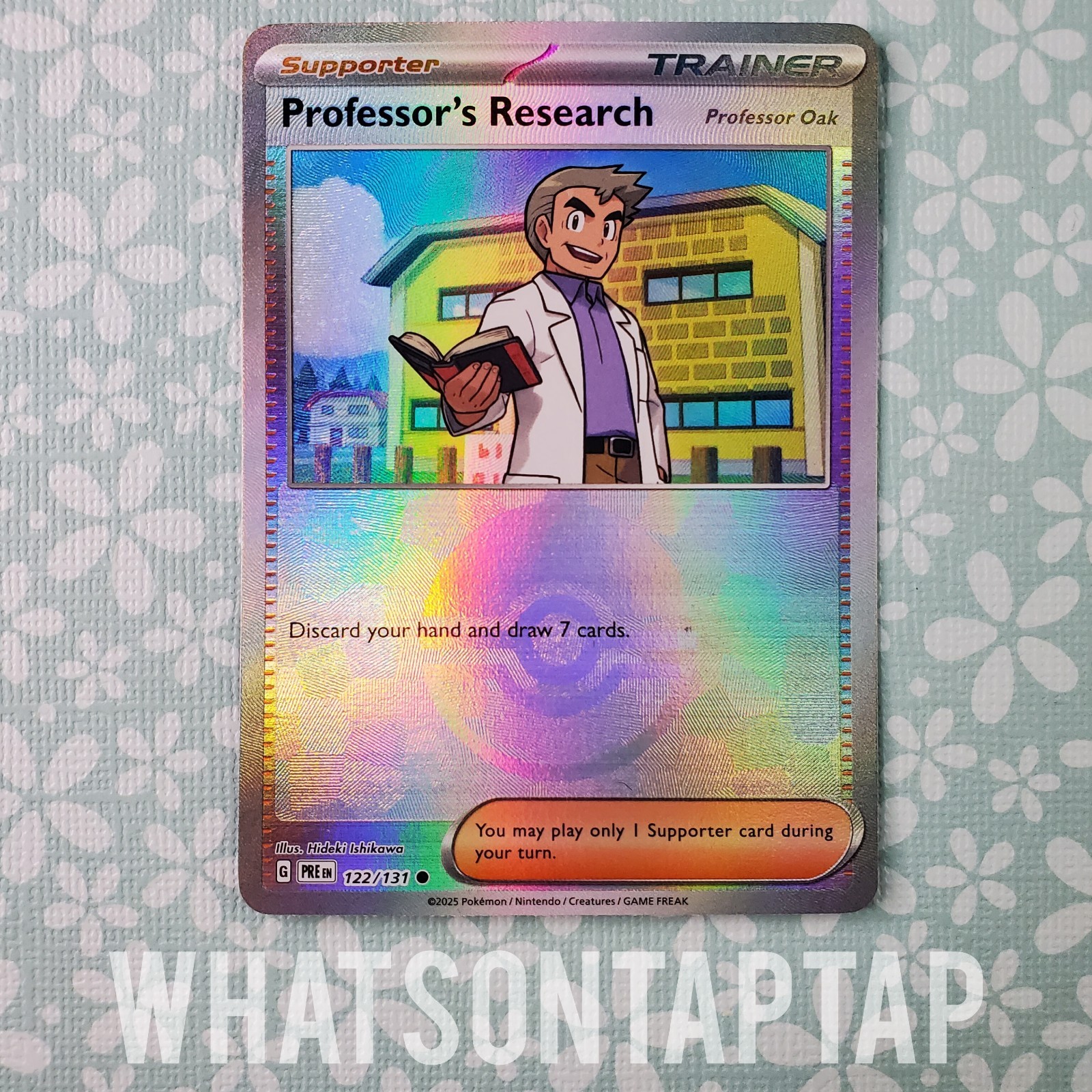 Pokemon Card Professors Research 122/131 Poke Ball Prismatic Evolutions LP