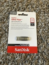 SanDisk Ultra Flair USB 3.0 Flash Drive 128GB SDCZ73-128G-G46 with Metal Casing