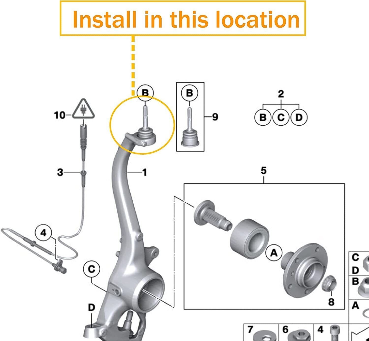 For ball joint kit on the front steering knuckle of the Rolls-Royce Phantom