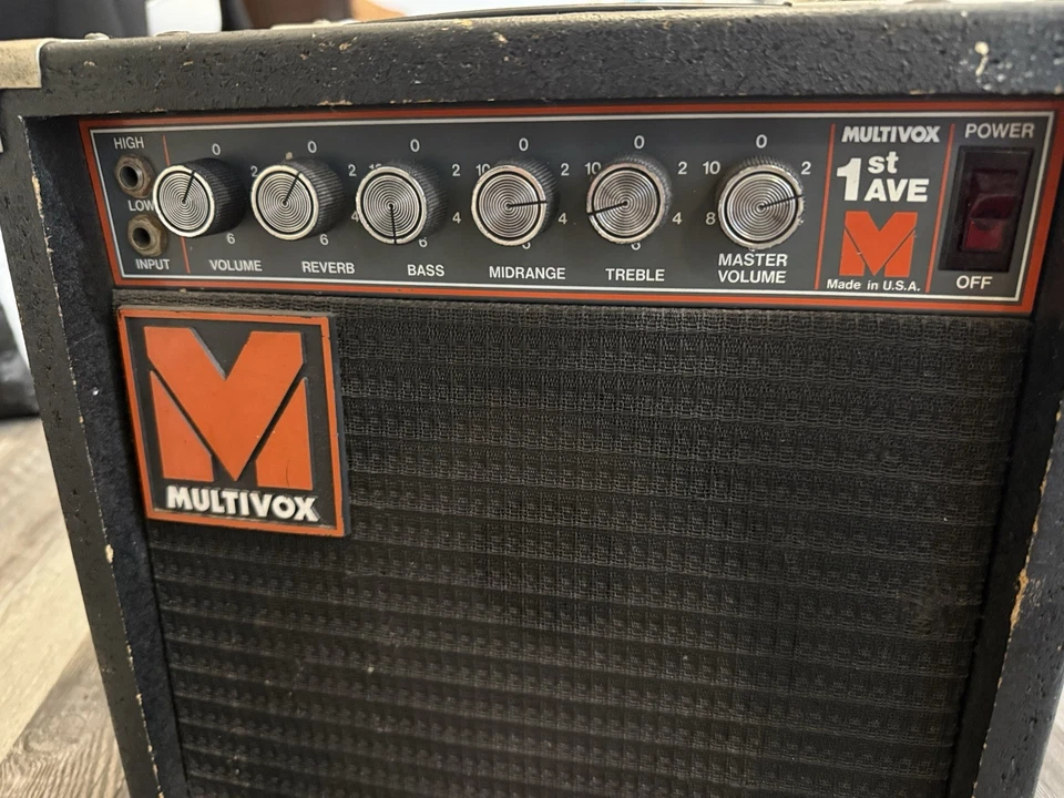 Multivox 1st Ave 1x8 Guitar Amp Vintage 1980s USA Solid State Reverb Distortion - Image 3 of 4