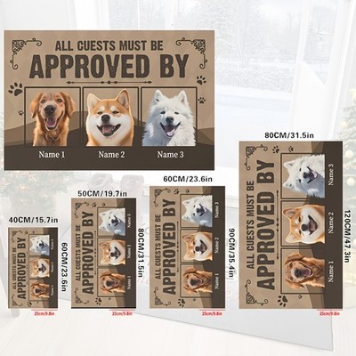 Custom Dog Welcome Mat with a Non-Slip Leaf Bottom, Customizable with Your Pet