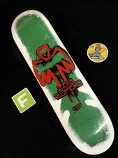SUPER RARE Leo Romero Green Red Vato Angel Baker Skateboard Deck Pro Model