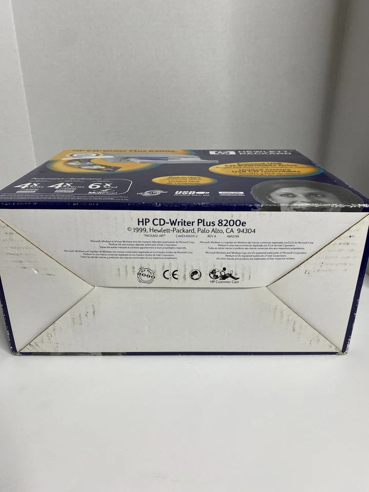 Hewlett Packard HP Cd Writer Plus 8200e Old School 1999 De colección 4x 4x 6x Raro Foto 3 de 4
