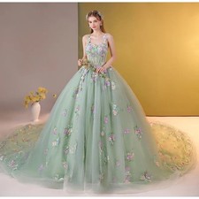 Spaghetti Strap15 Quinceanera Dress Luxury Lace Sleeveless Homecoming Prom Dress