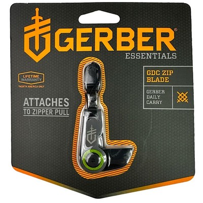 GERBER GDC Zip Blade Knife - Attaches to Zipper Pull Tab with Locking Blade NEW