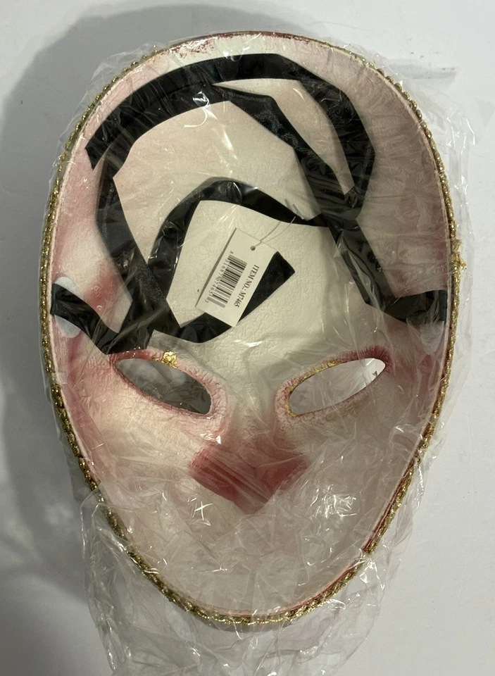 NWT Mardi Gras Face Mask Masquerade Music Notes Jester Joker NOT OLD - Image 3 of 4