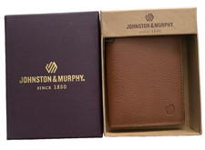 Johnston and Murphy Pebble Billfold Card Case Tan