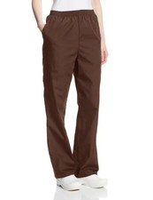 Cherokee 4001T Workwear XS Women 2 Pocket Elastic Waist Scrub Pants Brown