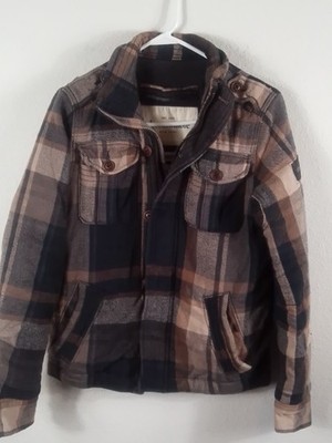 Abercrombie Mens XL Upper Hudson Jacket Brown Plaid Zip Up | eBay