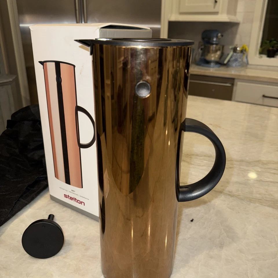 正如 STELTON 真空加热器壶 EM77 难找到铜 丹麦 Erik Magnussen — 第 2/4 张图片