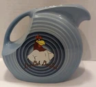 Homer Laughlin Fiestaware Disc Pitcher Bugs Bunny Foghorn Leghorn Looney Tunes