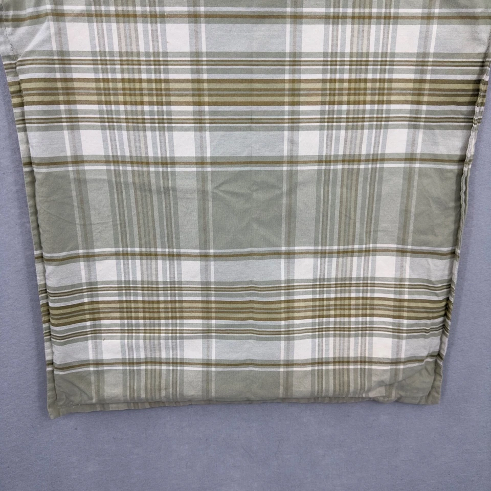 Hardware de restauração xadrez capa de travesseiro quadrada algodão verde conjunto de 5 LEIA DETALHES - Imagem 4 de 4