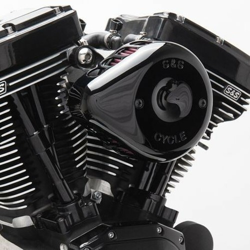 S&S Negro Mini Tear Drop Stealth Air Cleaner Filtro Harley 07-21 Sportster XL - Imagen 2 de 3