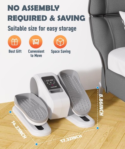 Under Desk Elliptical Machine Portable Pedal W/LCD Display(Grey) Yagud! - Picture 10 of 10