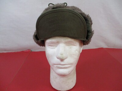 Korea US Army M1950 M-Q1 Field Pile Cap w/Visor - Sz 7 - Dtd 1951