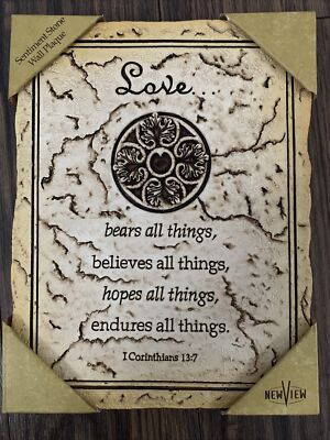 1 Corinthians 13:7 Plaque Plastic