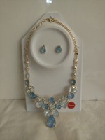 Murano Art Glass Cristalleria Necklace W/earrings Formal/ballroom Jewelry Set Murano Art Glass Cristalleria Necklace W/earrings Formal/ballroom Jewelry Set