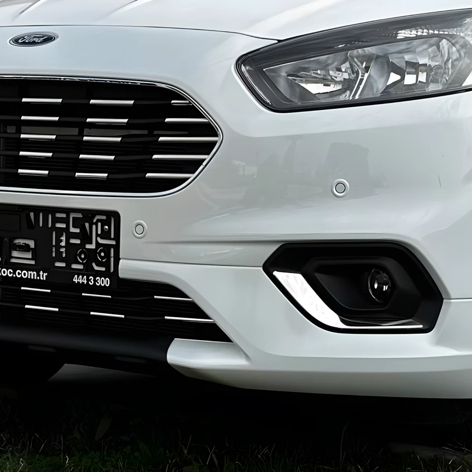 Stainless Steel Chrome Fog Light Cover Fit Ford Transit Courier (2018-2023) - Image 4 of 4