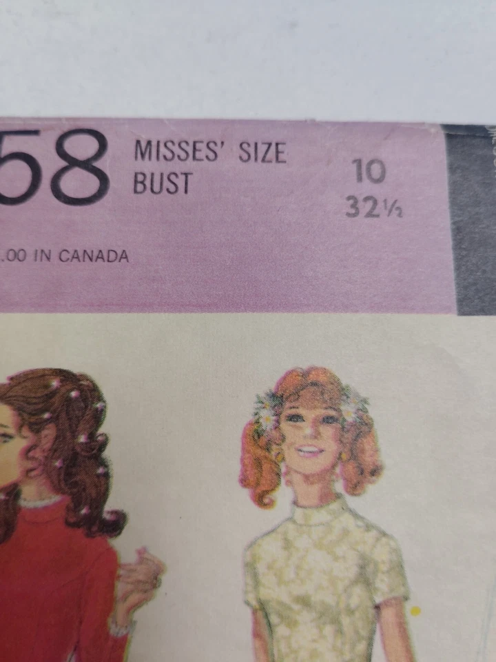 Dress Wedding Bridal Bridesmaid Gown 10 McCall's 9758 Sewing Pattern VTG 60's UC - Image 3 of 4