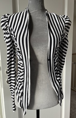 Cardigan, Jacke von Minimum, Gr. XS, schwarz-weiß gestreift