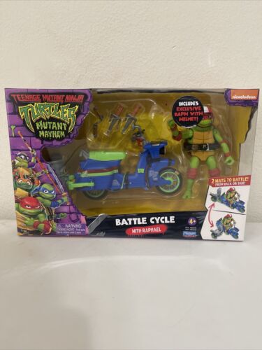 TMNT Ninja Turtles Playmates Mutant Mayhem Battle Cycle Raphael- NEW in BOX