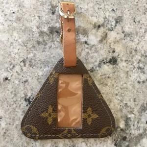 Vintage Louis Vuitton Monogram Luggage Tag Triangle Travel 100% Authentic | eBay