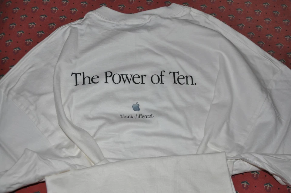 NEW Think Different NEW vintage collectible Apple Power of Ten “X” T-Shirt Rare - Image 4 of 4
