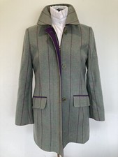 Ladies Toggi Green Tweed Coat Size 10