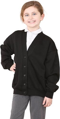 Girls School Uniform Cardigan Sweater Button Closure with Convenient Pockets - Picture 25 of 52