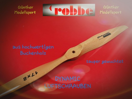 Hélice En Bois Robbe Modellsport DYNAMIC ELECTRIC 19x8 Pour Modélisme - Neuve