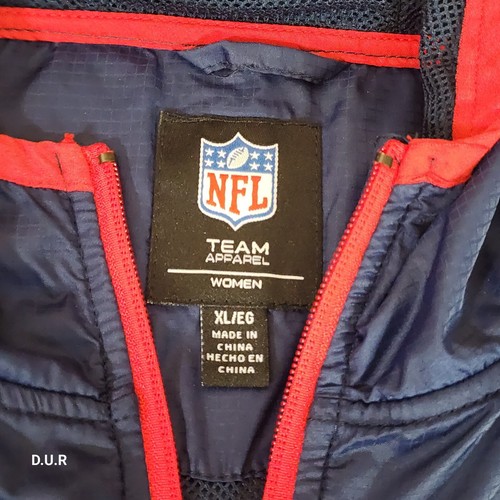 New England Patriots Jacket Women's Size XL Navy Blue Hooded NFL Full Zip Logo - Picture 7 of 14
