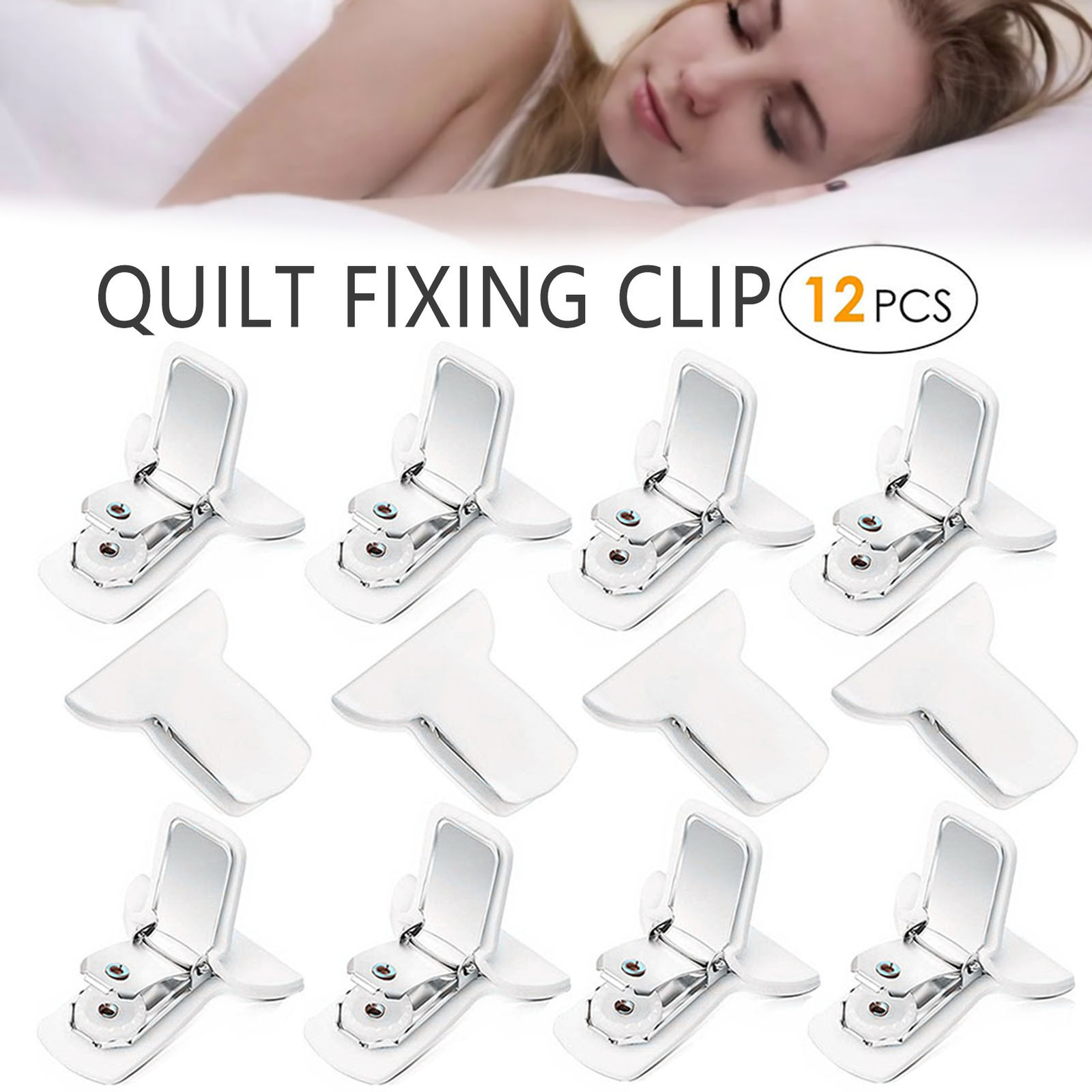 12PCS Holder Holding Clip Duvet Cover Fastener Padded Comforter Clips