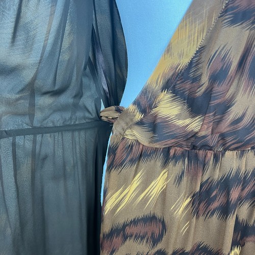 Vestido Diane Von Furstenberg Mujer 6 Marrón Envolvente 100% Seda Sin Mangas Cuello en V Transparente - Imagen 11 de 15