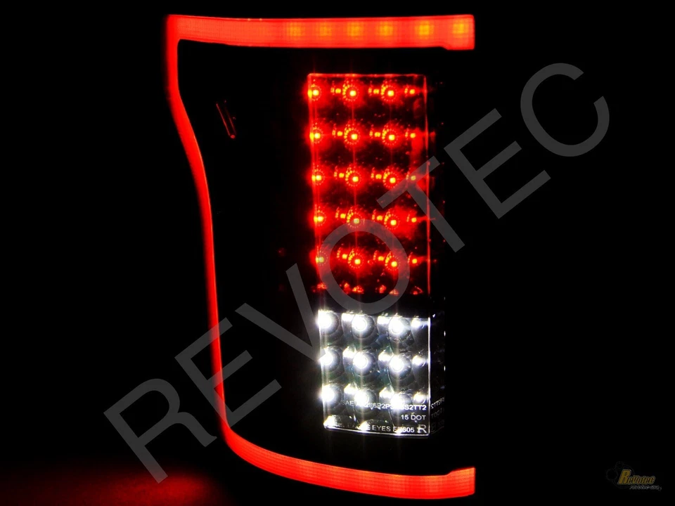2015-2017 Ford F150 F-150 Pickup Black LED Tail Lights Lamps RH & LH - Image 3 of 4