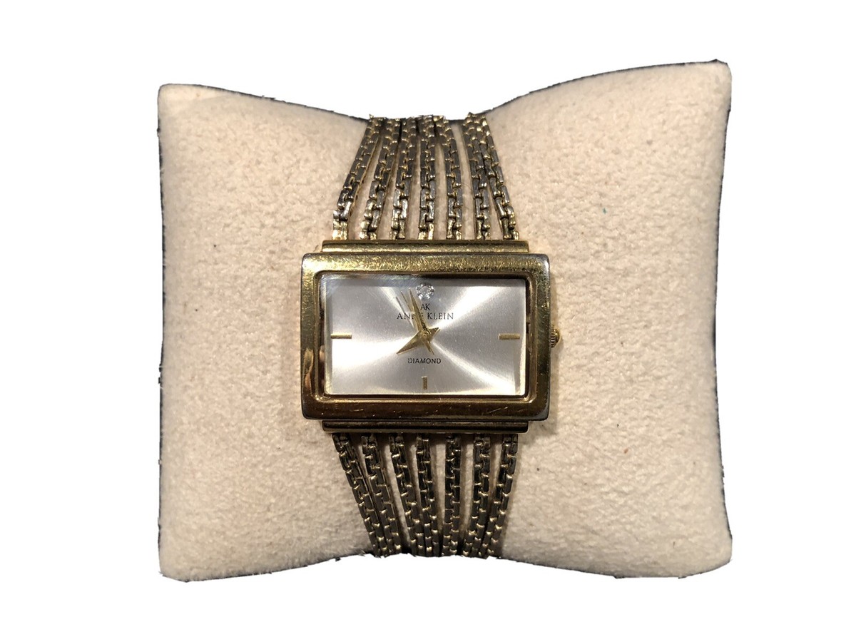 Anne Klein 10/7208 Diamond Gold Tone Quartz Analog Ladies Watch | eBay