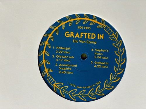 Eric Van Camp Grafted In Featuring Liberated Wailing Wall 1979 Jews For Jesus LP - Picture 3 of 3