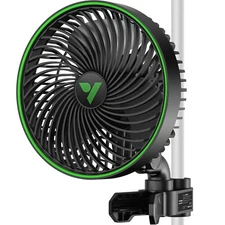 VIVOSUN AeroWave E6 Gen2 6" Grow Tent Clip Fan Auto Oscillation 5/10 Speed Level