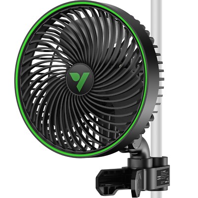 VIVOSUN AeroWave E6 Gen2 Smart 6'' Grow Tent Clip Fan Auto Oscillation 5/10 Speed