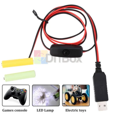 MARKENLOS USB 5V to 3/4.5/6V Battery Eliminator Replacement AA AAA Battery Power Supply