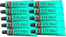 10 Tubes of Rema SVS-VULC Tube Patch Vulcanizing Cement 10 gram (14 ml)