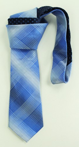 NEW MENS PERRY ELLIS PORTFOLIO NAVY BLUE SILK NECK TIE $55 - Picture 3 of 3