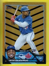 2023 Topps Update US293 Wynton Bernard RC Orange & Black Foil SP Blue Jays