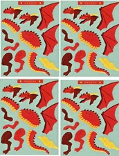 Mrs Grossman's Create A DRAGON Scrapbook Stickers 4 Sheets!