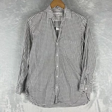Frank & Eileen Joedy Womens XXS Button Up Oversized Black White Checkered Shirt