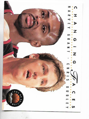 1993-94 Skybox Premium Harvey Grant / Chris Dudley Changing Faces Card